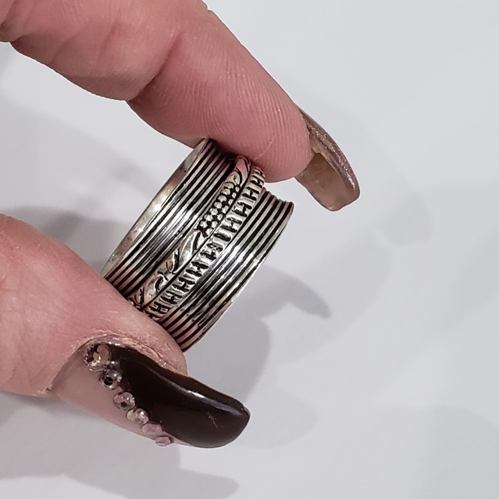925 Sterling Silver Ring, Spinner Ring - image 2